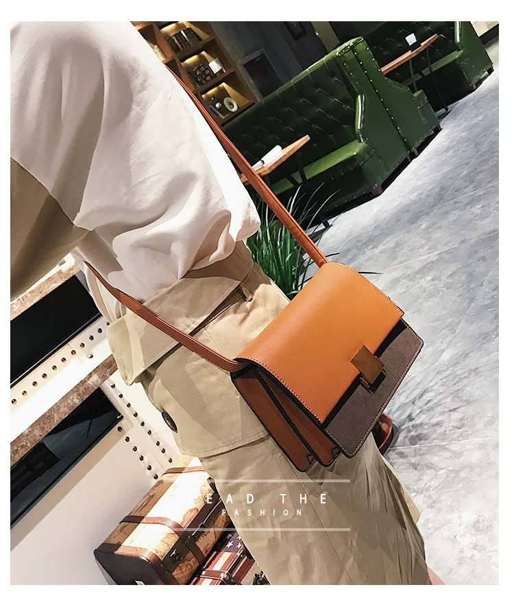 2017 winter pu Matte leather handbags simple big student bag brand gold metal buckle Messenger | Багаж и сумки
