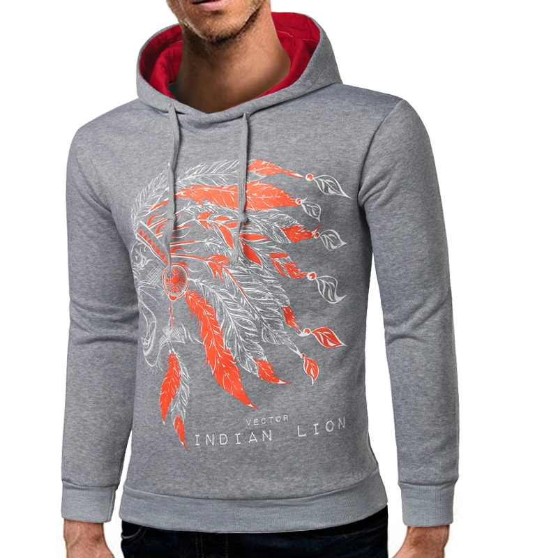 AMARYL Brand Men Fashion Long Sleeve Hoodies Print Casual O-Neck Sweatshirt Streetwear | Мужская одежда