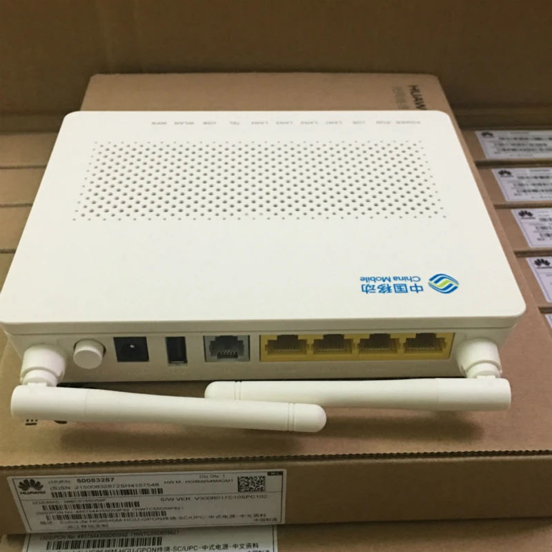 2 шт./партия HG8546M GPON ONU беспроводной терминал 1 * телефон 1WIFI 4FE LAN английская версия с