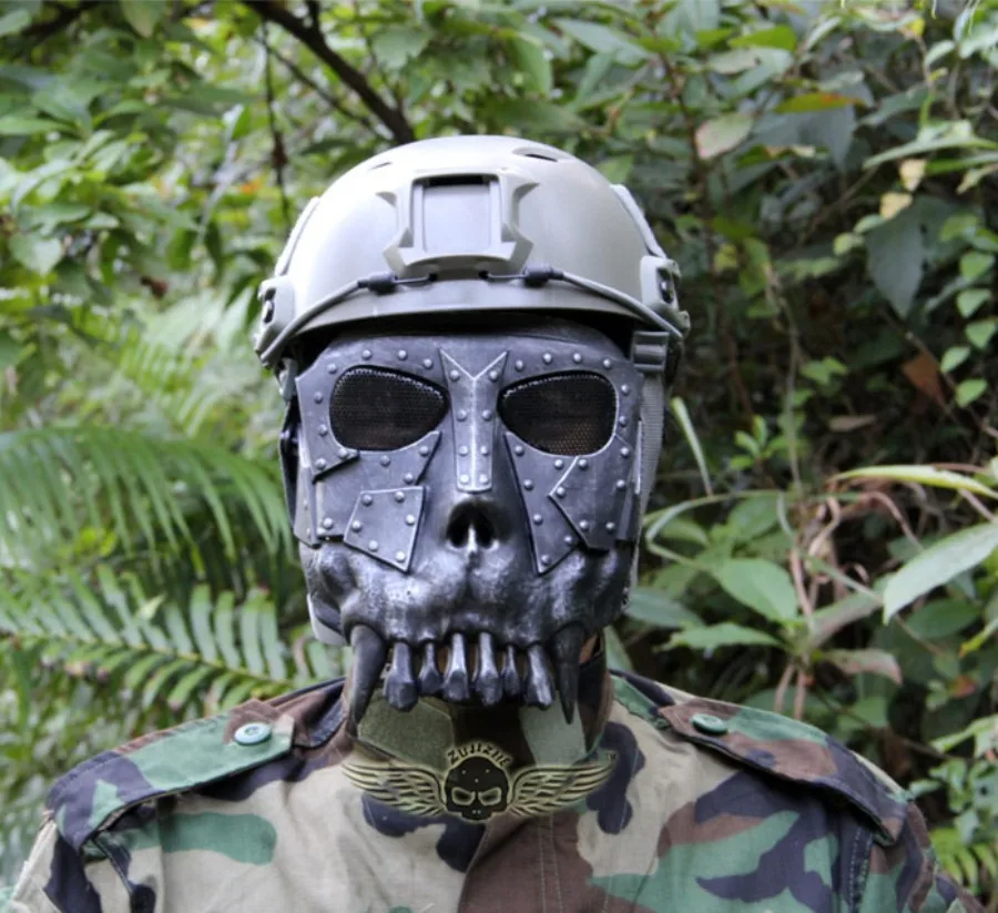 

Good Price Skeleton Cosplay Mask Real CS Field Protective War Games Hunting Mask Unisex Skull Head Full Cosplay Mask