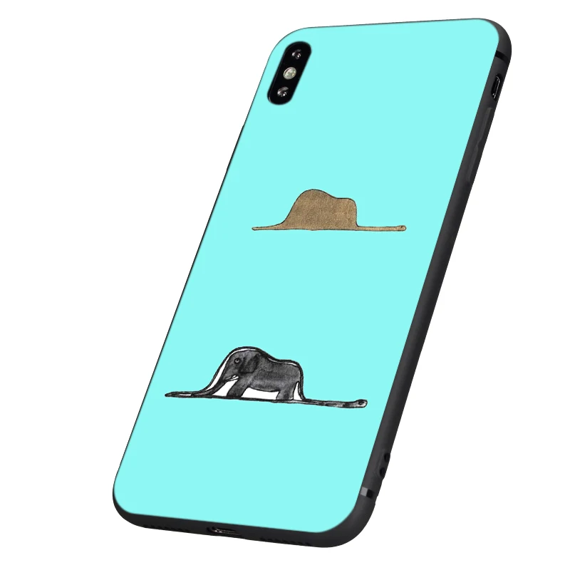 Черный чехол ТПУ для iphone 5 5s se 6 6s 7 8 plus x 10 чехол силиконовый чехол для iphone XR XS MAX чехол Маленький принц лиса цитаты