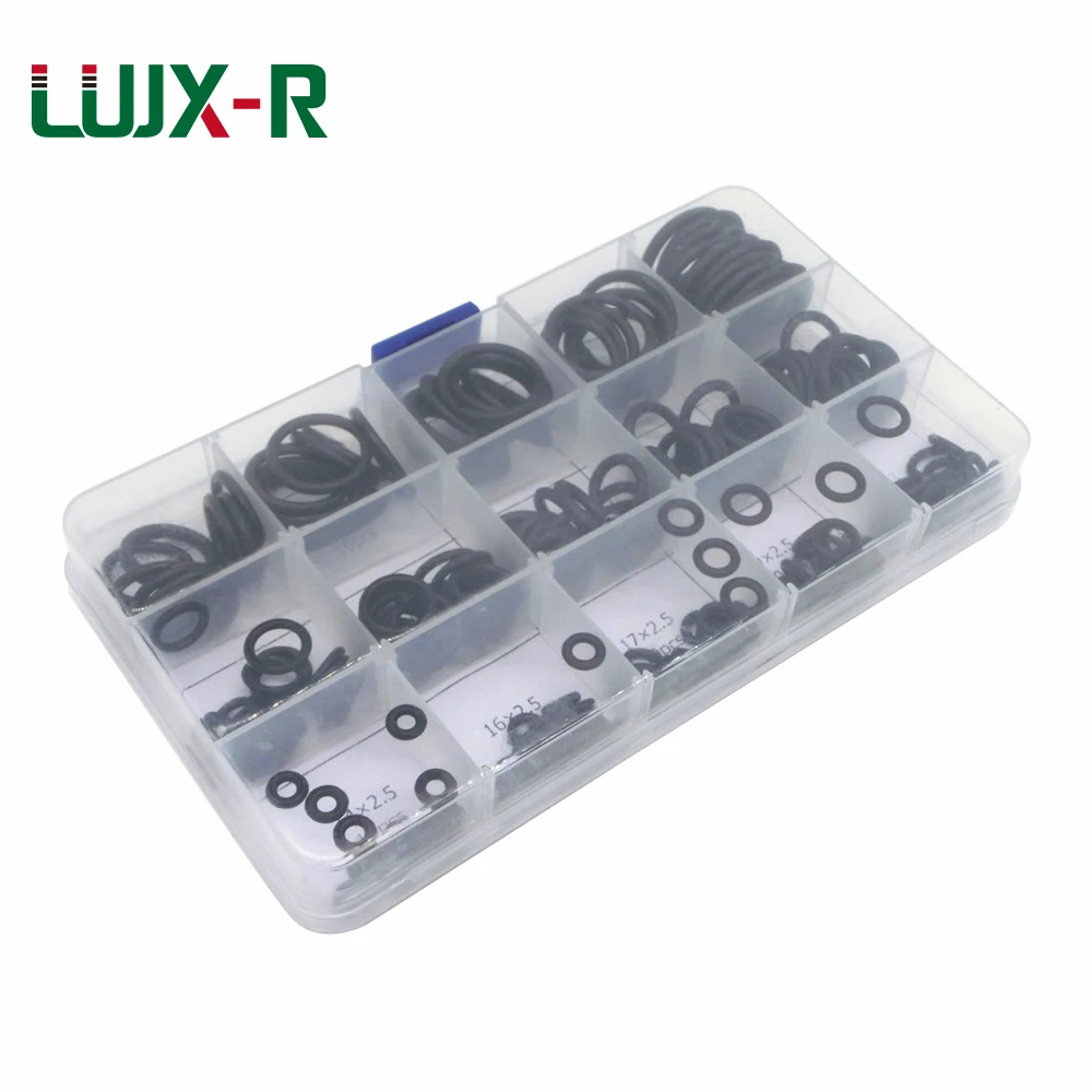 LUJX-R прокладки Черный нитрил Резина Оринг Печать комплект 201 шт. набор