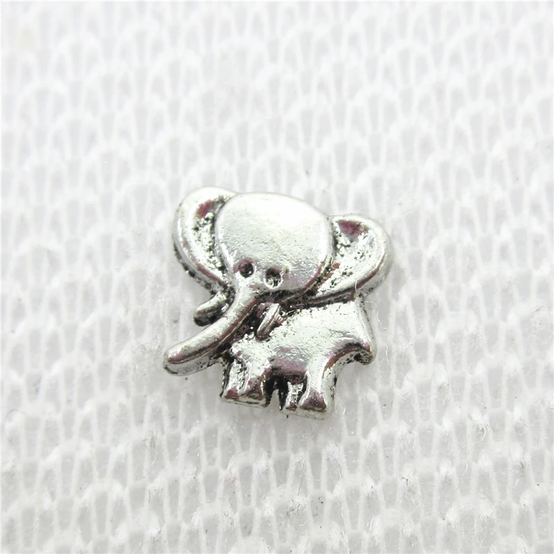 

Hot Selling 20pcs/lot Silver Elephant Floating Charms Living Glass Memory Floating Lockets Pendants Charms DIY Jewelry Charm