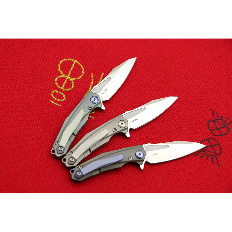 Складной мини нож KEVIN JOHN VENOM m390 лезвие из титана + циркония ручка для кемпинга ножи