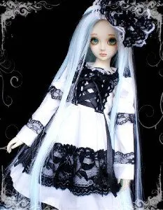 [Wamami] 142 # белое черное кружевное платье/костюм для 1/4MSD 1/3 SD DZ AOD LUTS BJD Dollfie|Куклы| |