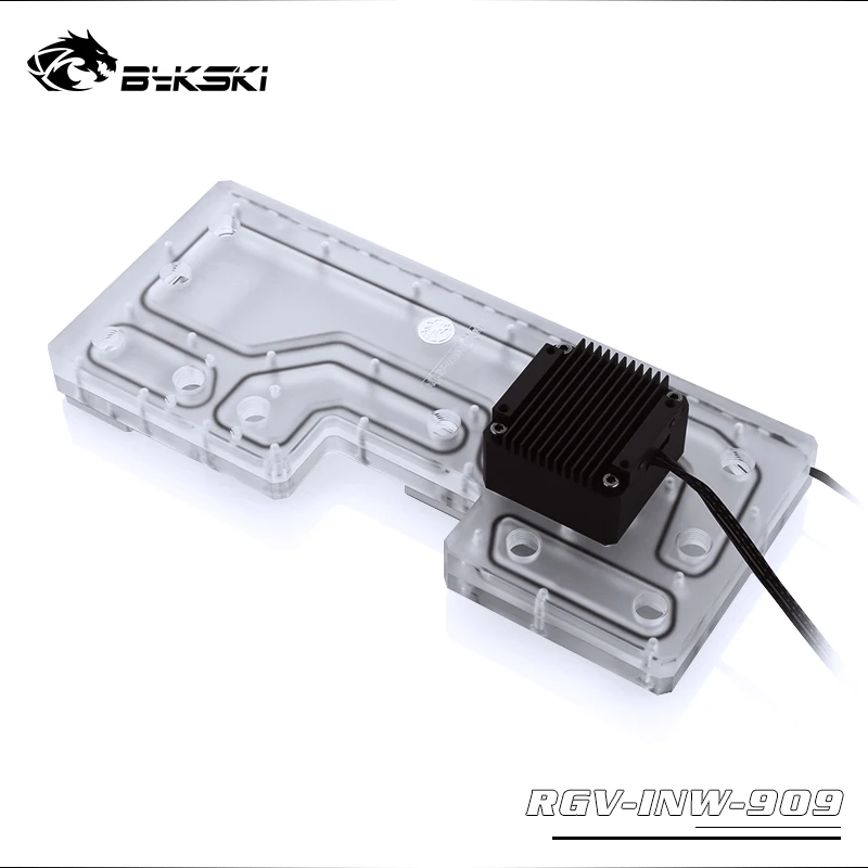 BYKSKI акриловый бак для использования в WIN 909 чехол для компьютера/3PIN 5 V D-RGB/Combo DDC насос крутой водный канал решение