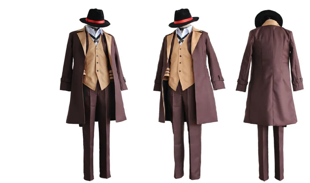 Bungo Bungou бродячие собаки Chuya Nakahara Chuuya аниме косплей костюм кроме шапки полный