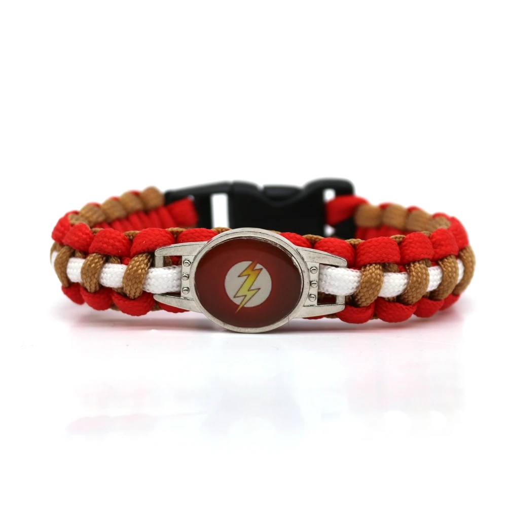 Новые горячие комиксы флэш Паракорд браслеты Веревка Цепь модные ювелирные