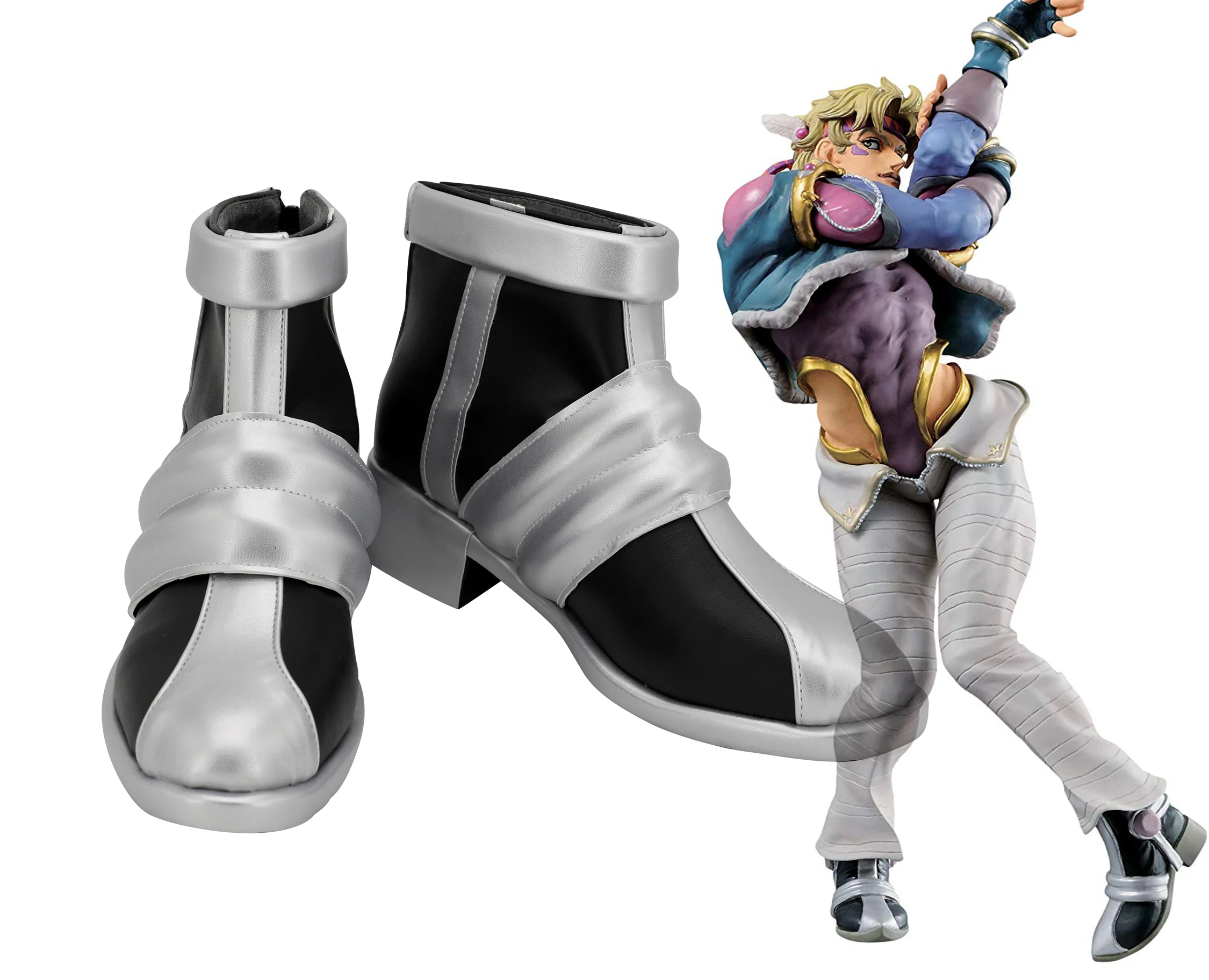 

JoJo's Bizarre Adventure Cosplay Shoes Caesar Anthonio Zeppeli Boots Custom Made Any Size