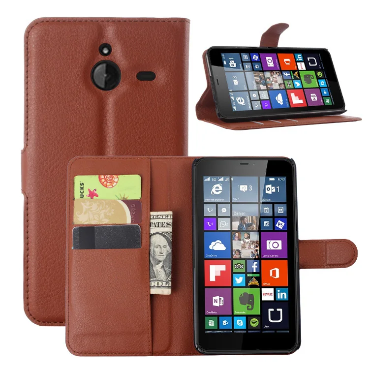 Роскошный кожаный чехол бумажник с откидной крышкой для Microsoft Lumia 640 XL Lte сотового