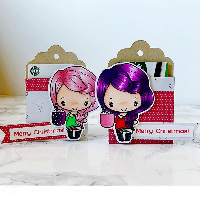 Мини девушки прозрачный силиконовый штамп DIY Скрапбукинг фото открытки в альбом