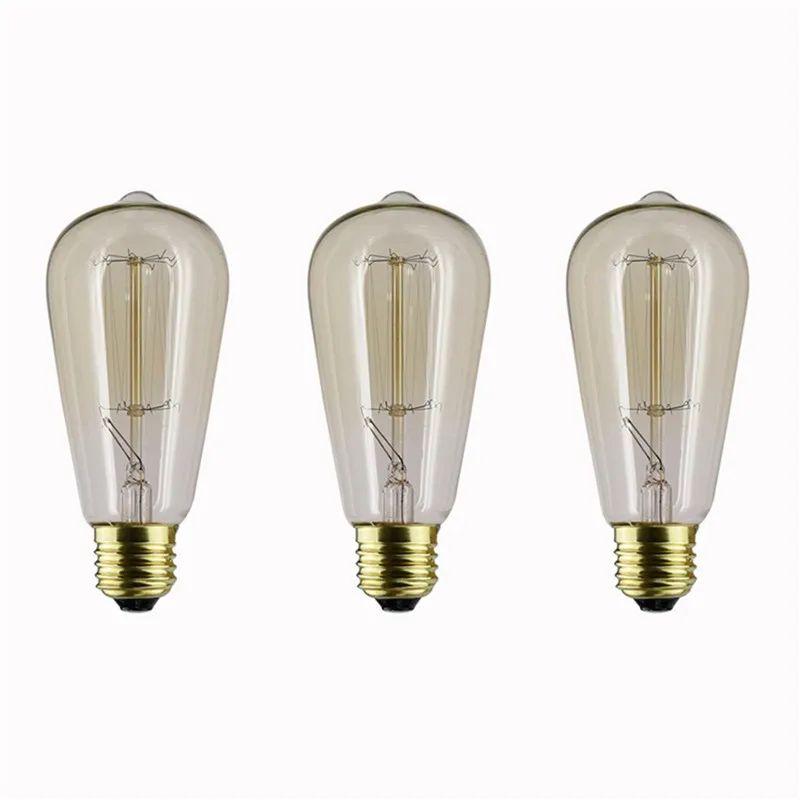 Mooie 220 v E27 Gloeilamp 40 W Edison ST64 лампа накаливания лампада для домашнего декора 6
