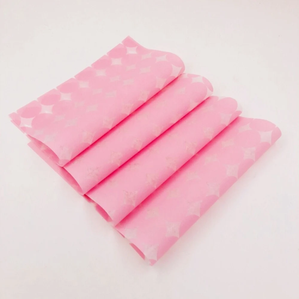Pink 50 шт Красочные круги пищевая вощеная бумага цветные конфеты воск выпечки жиронепроницаемая оберточная бумага - Цвет: Pink