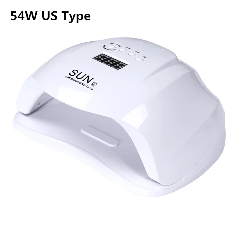 54W US Type Сушилка для ногтей BORN PRETTY, СВЕТОДИОДНЫЙ УФ-светильник для ногтей, USB лампа для маникюра, ЖК-дисплей, сушка, Гель-лак для ногтей, инструмент для дизайна ногтей - Цвет: 54W US Type