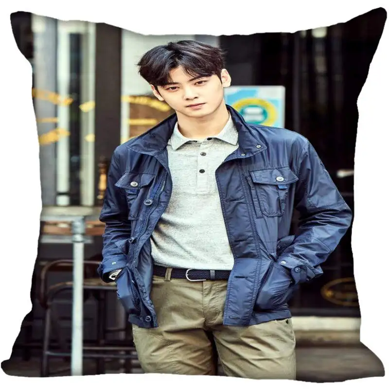 Популярная наволочка Fan Xi KPOP Astro Cha EunWoo с принтом шелковая квадратная домашние