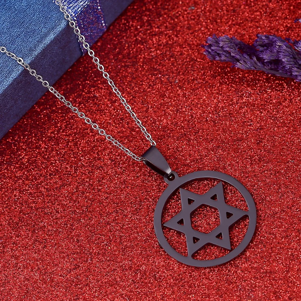Ожерелье с подвеской Hexagram ожерелье Magen Давид Серебряное украшение исламский