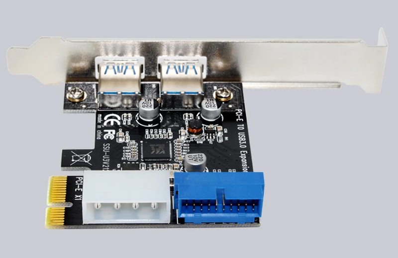 PCI Express USB 3 0 2 порта передняя панель с 4 контактным и 20 адаптером для карт