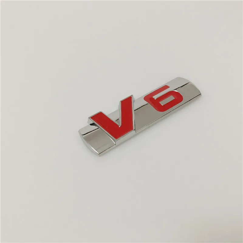20X 3D металлический сплав цинка V6 логотип авто стикер V-6 знак двигателя задний