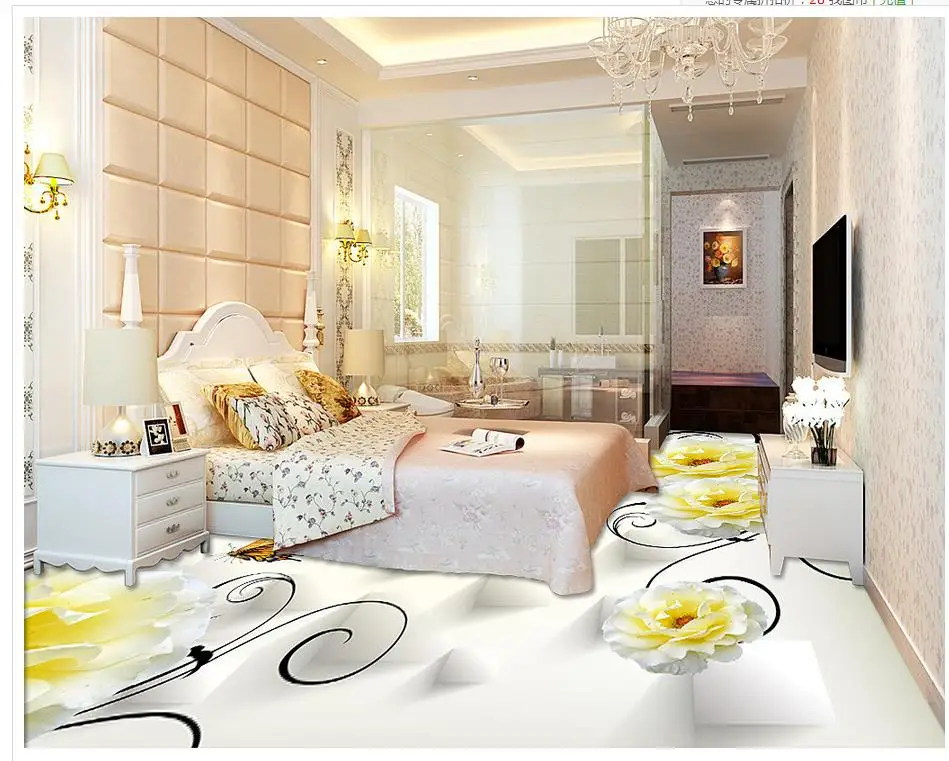 3d индивидуальные обои для украшения дома 3D стереоскопические цветы цветочный