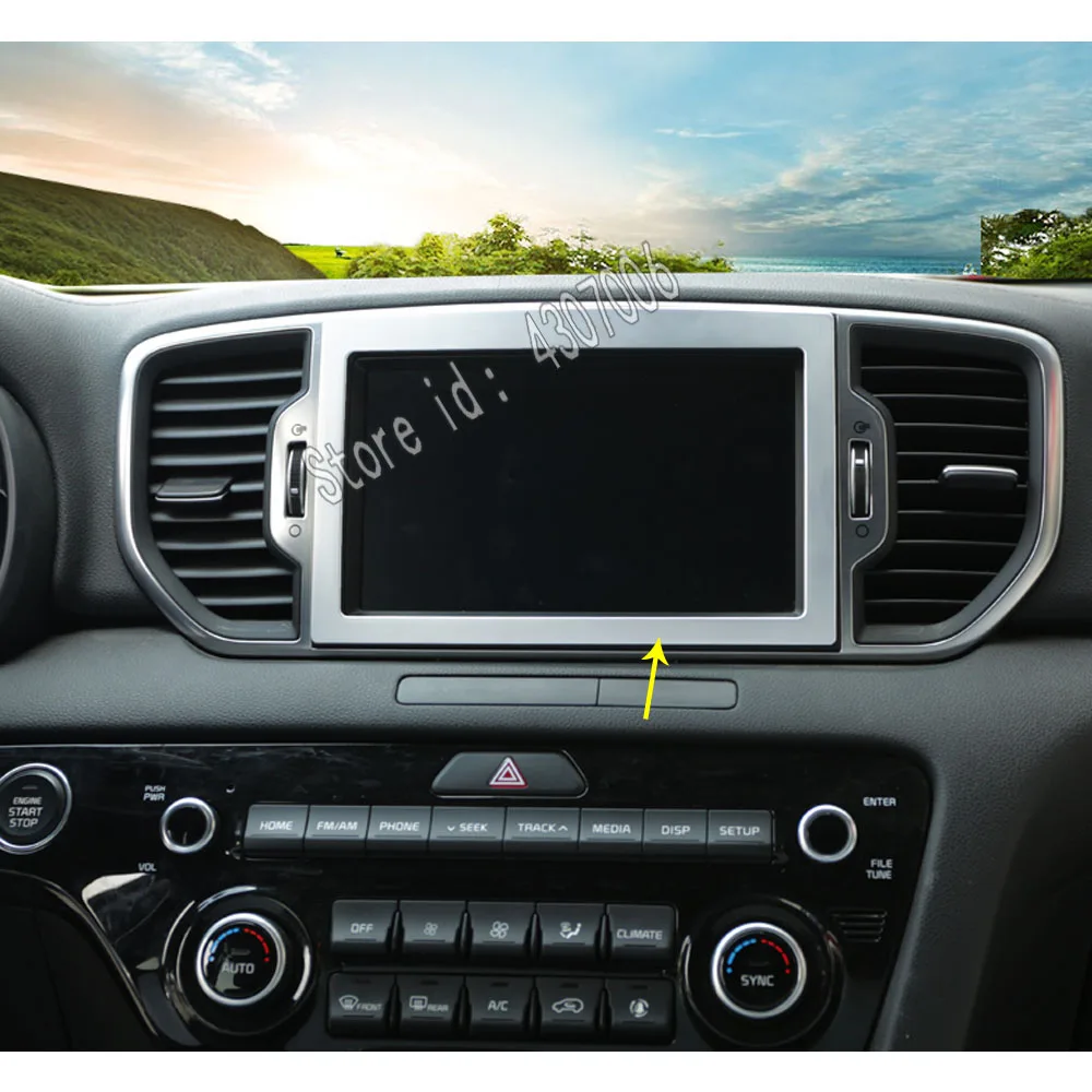 Для Kia Sportage KX5 2016 2017 2018 Автомобильная наклейка GPS Консоль центральный контроль