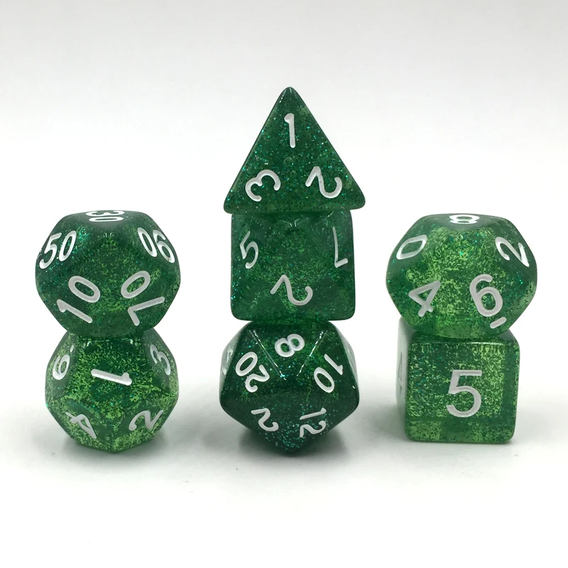 Блестящие игральные кости Rollooo D4 D6 D8 D10 D % D12 и D20 7 шт./компл. | Спорт развлечения