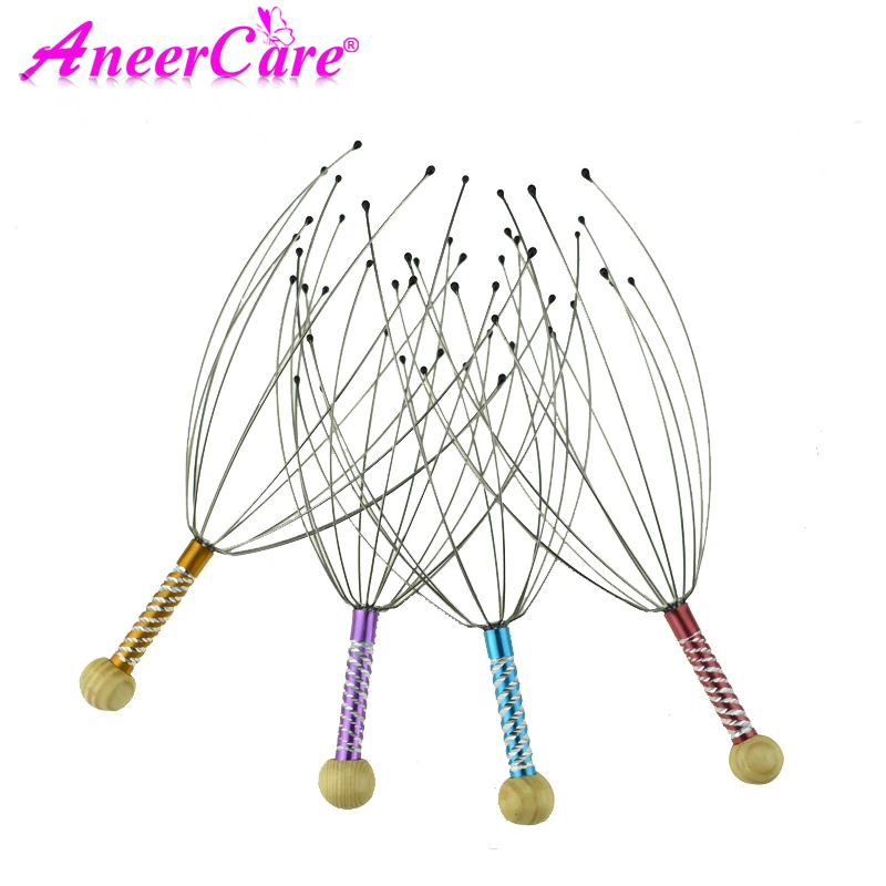 AneerCare массажер для головы, массаж шеи, осьминог, массаж головы, расслабление, спа, лечебный сплав,, инструмент для самомассажа