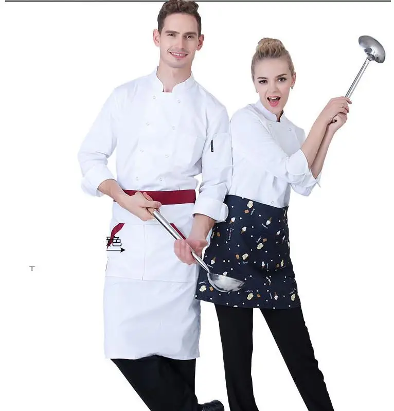 Женская форма шеф повара с длинным рукавом для ресторана и пятизвездочного отеля