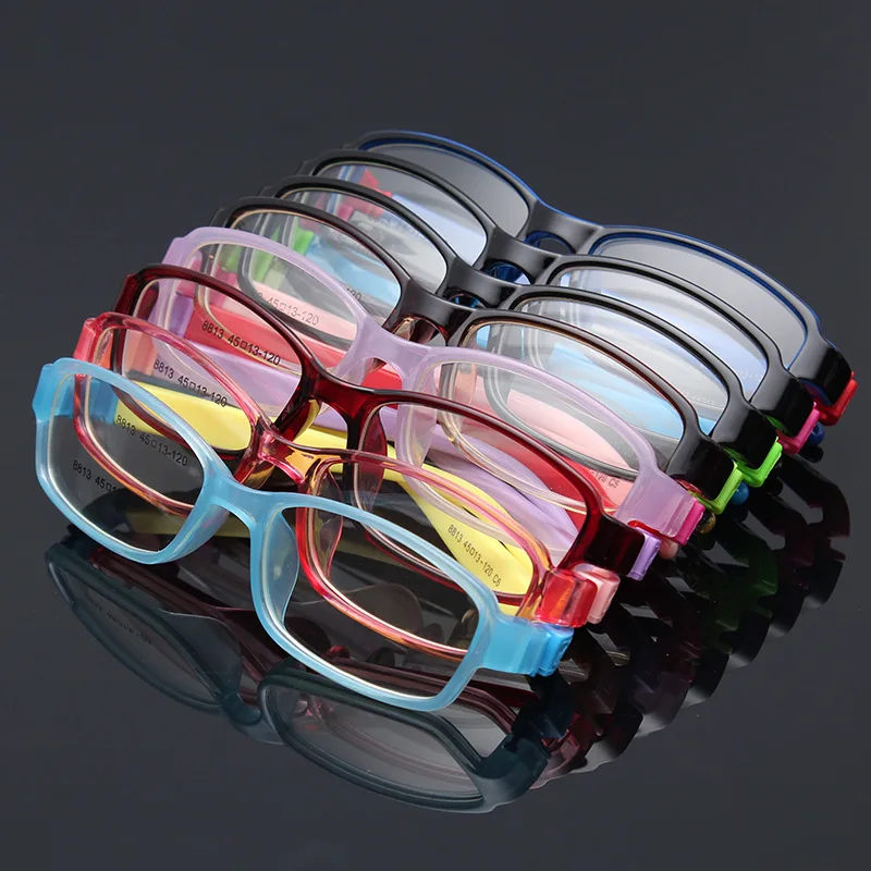 

Kid Glasses Rubber Eyeglasses Kids Frames Optical Eyewear for Children No Screw Safe TR Food Grade Myopia Lense 8813