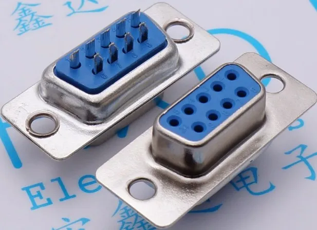 

10Pcs DB9 hole female Welded Connector RS232 serial port DB9 adapter