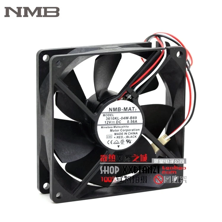 Оригинал для NMB 9025 3610KL 04W B69 0.56A 9 см ветры двойного шарикоподшипника вентилятора