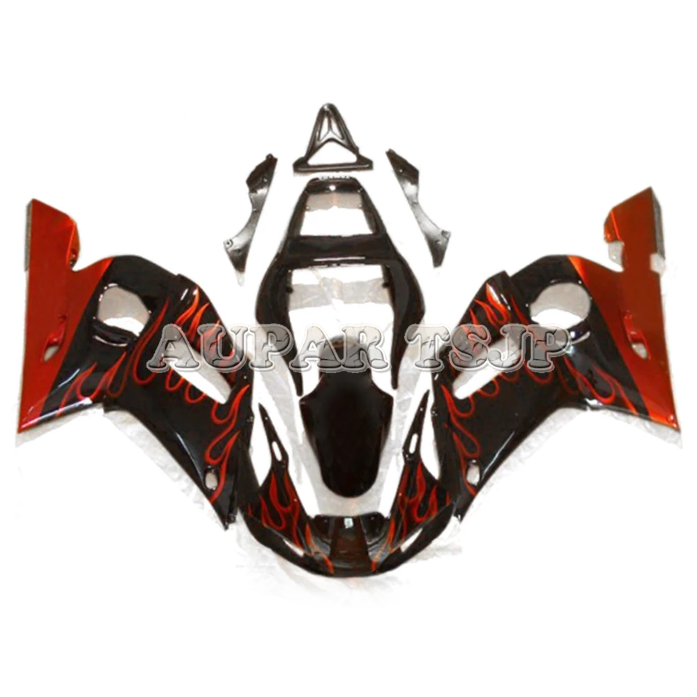 

Black Red Flames Motorcycle Body Frames Fit For Yamaha 1998 1999 2000 2001 2002 YZF-600 R6 ABS Injection Cowlings 98 - 02