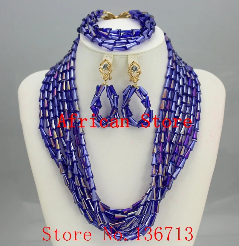 

Fashion African Beads Jewelry Sets Nigerian Wedding Handmade Acrylic Beads Indian Multilayer Statement Necklace Earrings L052