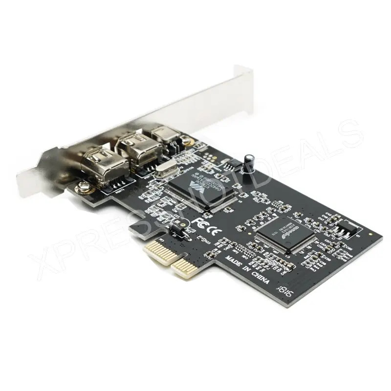 Плата контроллера PCI E Express FireWire 1394a IEEE1394 с низкопрофильным кронштейном|firewire 1394a|low