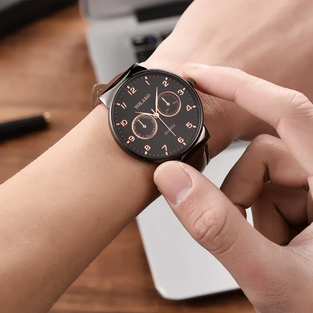 YOLAKO Montres Homme 2020 модные мужские часы Топ бренд Роскошные кварцевые Relogio Masculino relogio saat