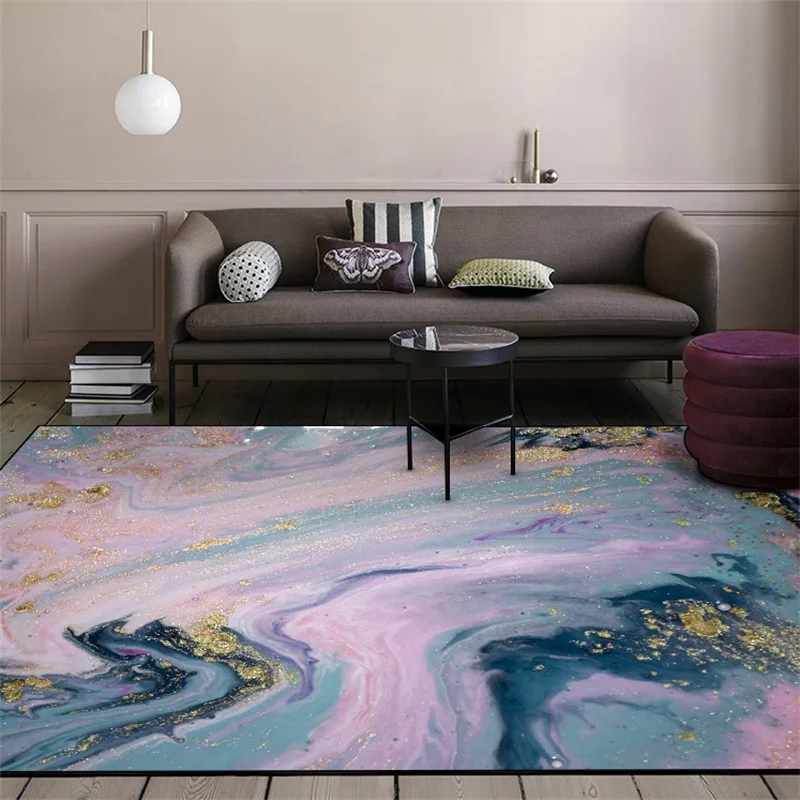 

New Abstract pink Carpet Living Room Large Size Area Rugs Children Blue Modern Bedroom Sofa Table Decorative Parlor Floor Mats