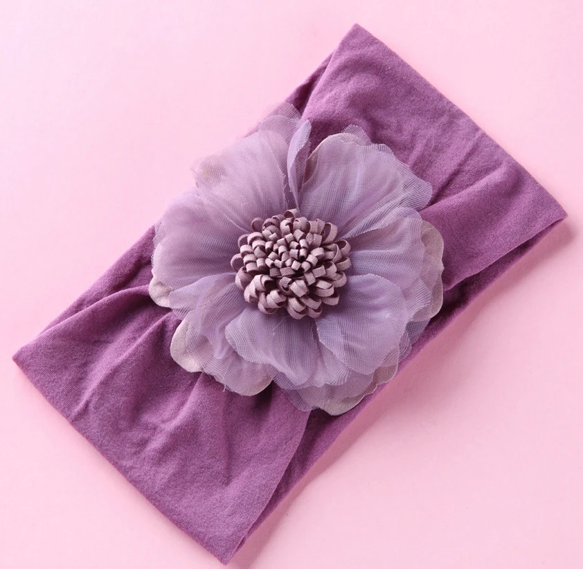 Новинка 2019 большая нейлоновая повязка на голову с цветочным принтом ткань тюрбан