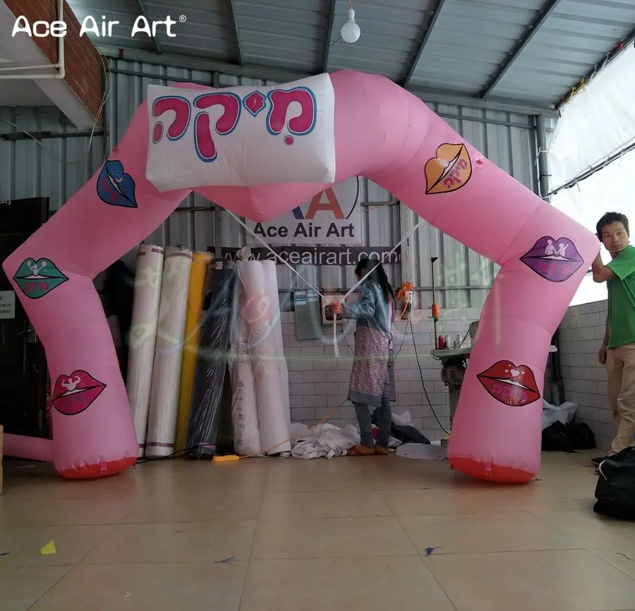 Bequtiful розовая надувная АРКА в виде сердца с красочные средства ухода за губами