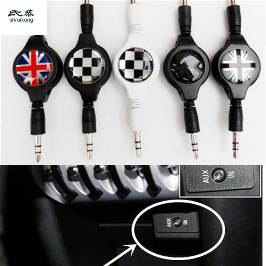Автомобильный аудиокабель 3 5 мм AUX Line 80 см для MINI Cooper One S R56 R60 F56 F55 Clubman Countryman |