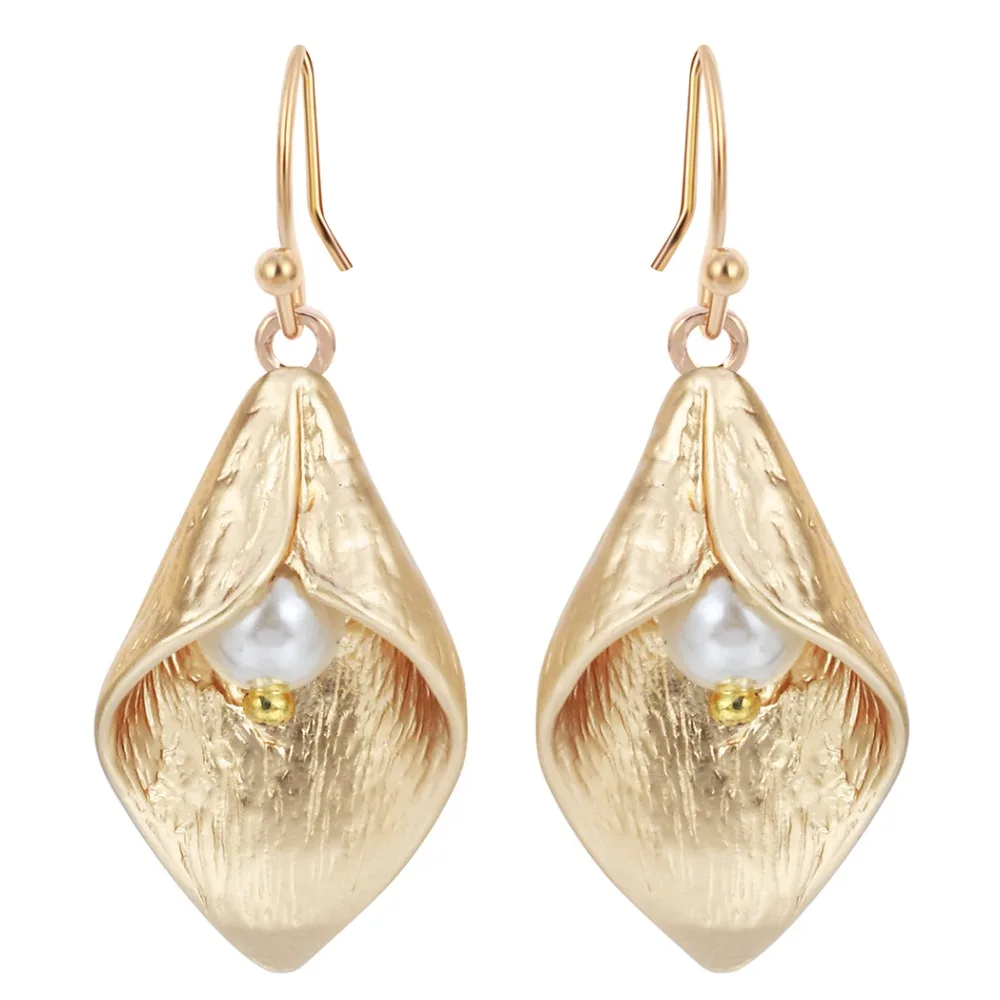 QIAMNI оптовая продажа 10 шт./лот Calla Lily Свадебные и висячие серьги подарок для