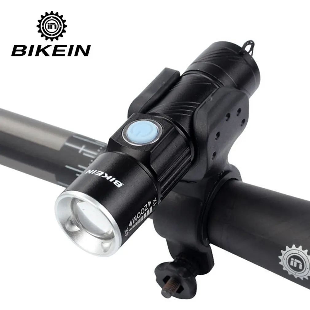 BIKEIN A51LT водонепроницаемый USB Перезаряжаемый горный велосипед передний свет супер яркий светодиодный дорожный велосипед батареи налобного фонаря фонарик