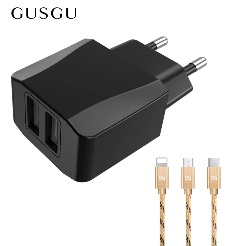 Сетевое зарядное устройство с двумя USB-портами 5 В | Мобильные телефоны и
