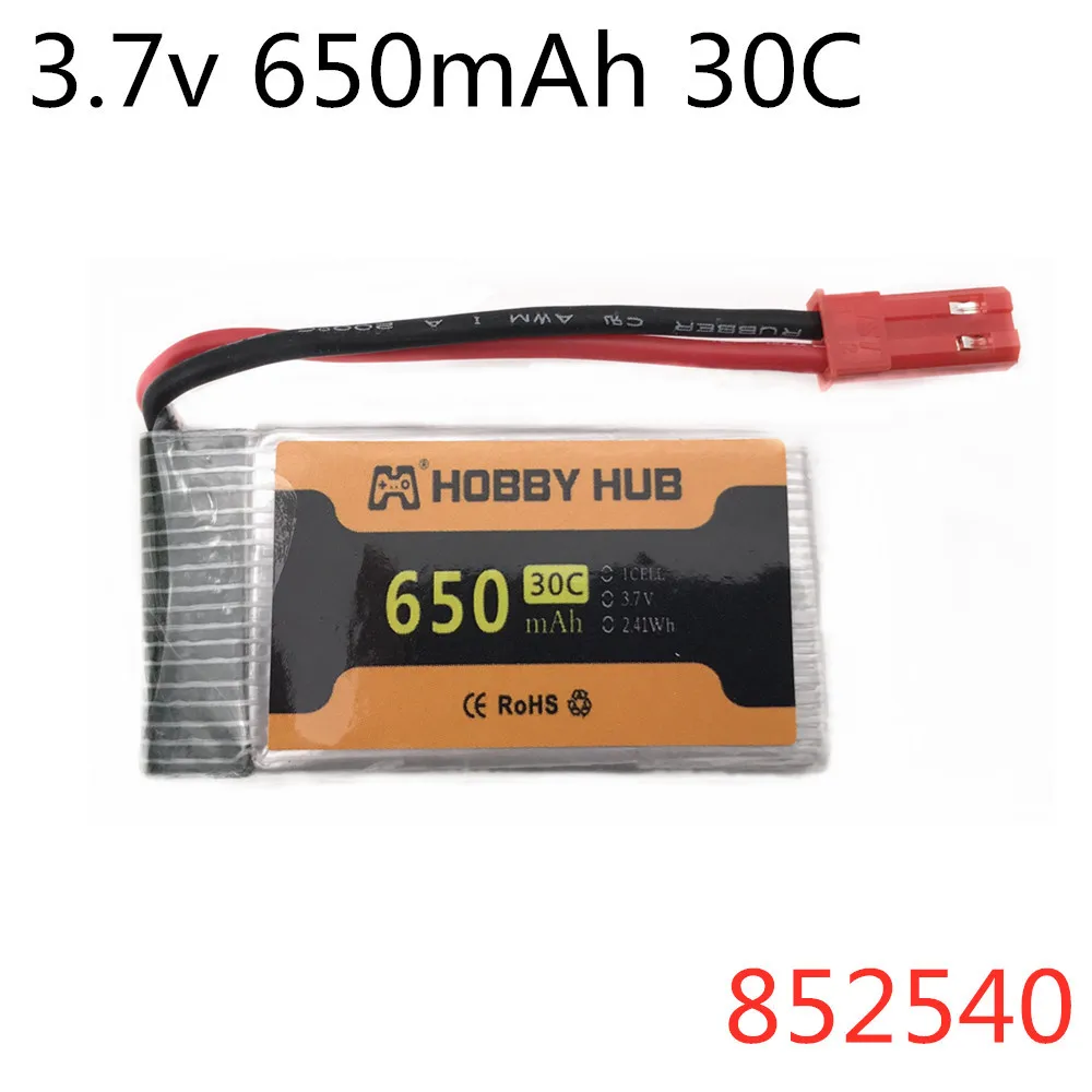 3 7 В 650 мАч 30c для FY550 HJ818 HJ819 батарея квадрокоптера литий полимерная 852540 JST Plug|Детали