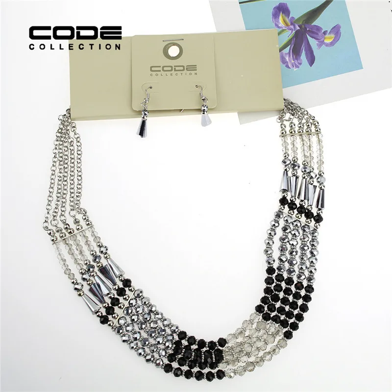 2015 мода Jewerly 1 компл. ожерелье и серьги женщина имитация макси старинные стекло