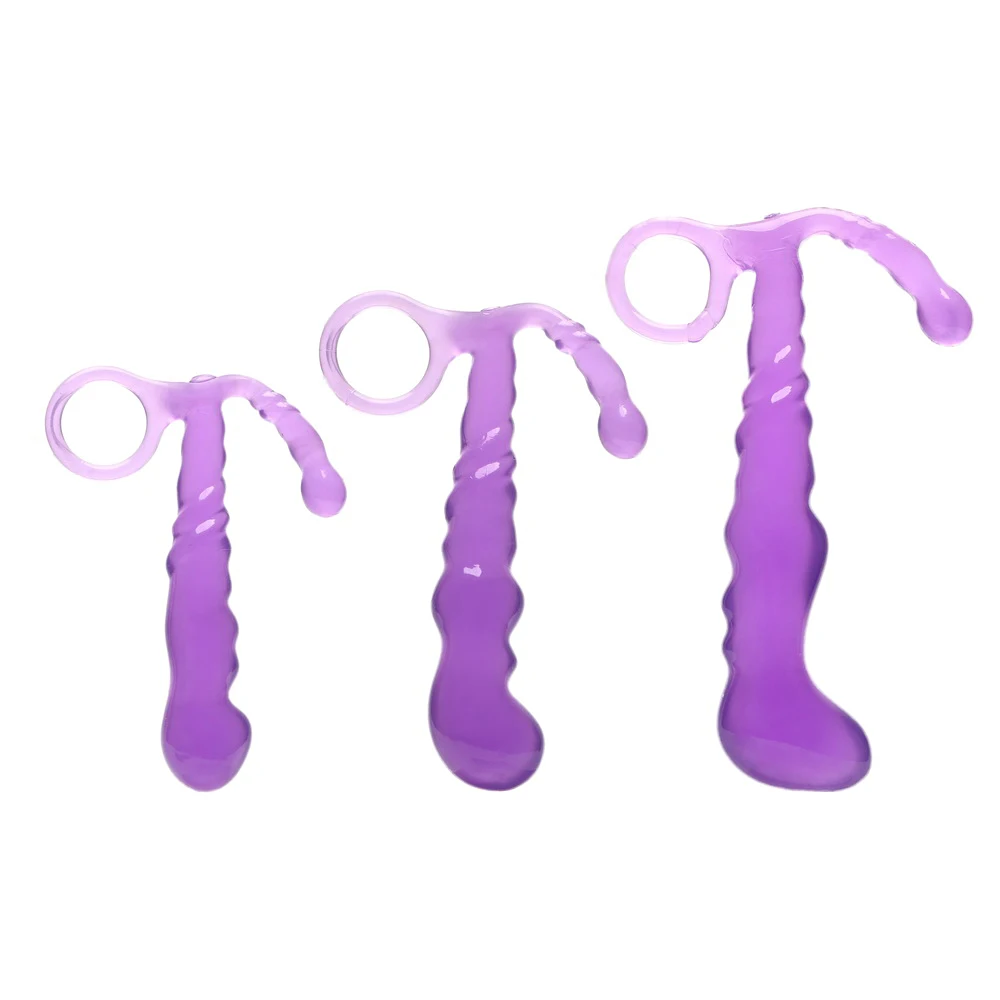 Massager Butt Plug For Beginner S/M/L With Pull Ring Sex Toys Men Women Colorful Crystal Jewelry Anal |