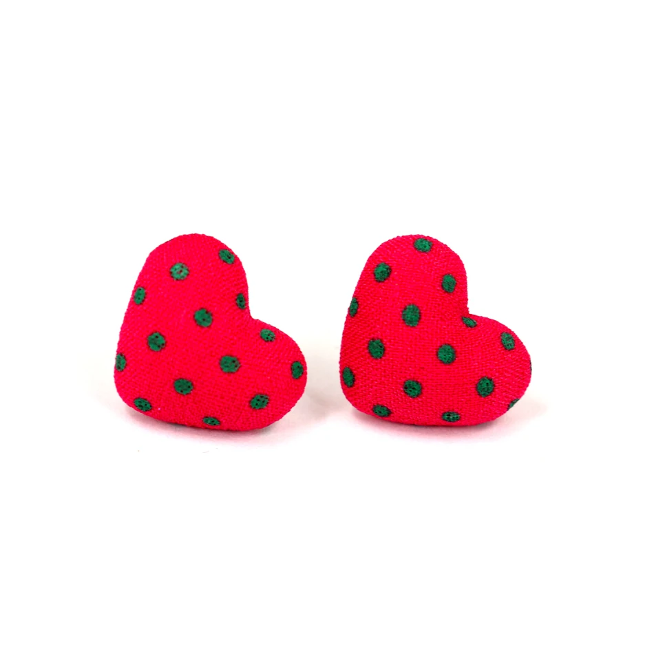 Free Shipping Factory Wholesale Directly Fashion Cute Cloth Button Plastic Stick Anti-allergy Stud Earrings Mixed Designs 36pair | Украшения
