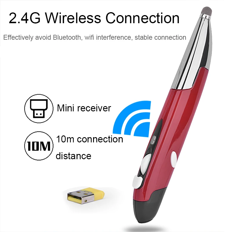2 4 Ghz беспроводная мышь USB эргономичная оптическая для ноутбука компьютерная