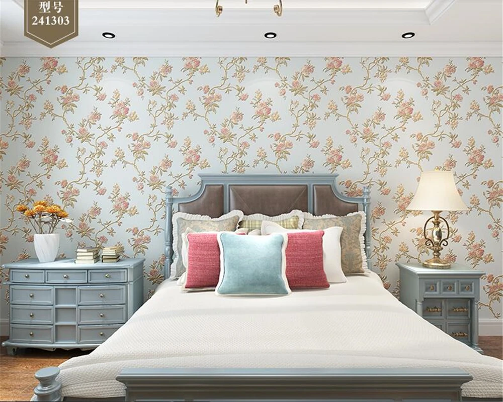 beibehang 3D three-dimensional personality American pastoral big flower 3d wallpaper bedroom living room background wall paper beibehang chinese flower garden three dimensional flower wall paper american living room bedroom background 3d wallpaper behang