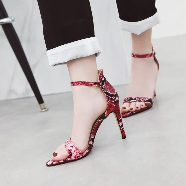 Сандалии женские на высоком каблуке Босоножки с открытым носком модная летняя