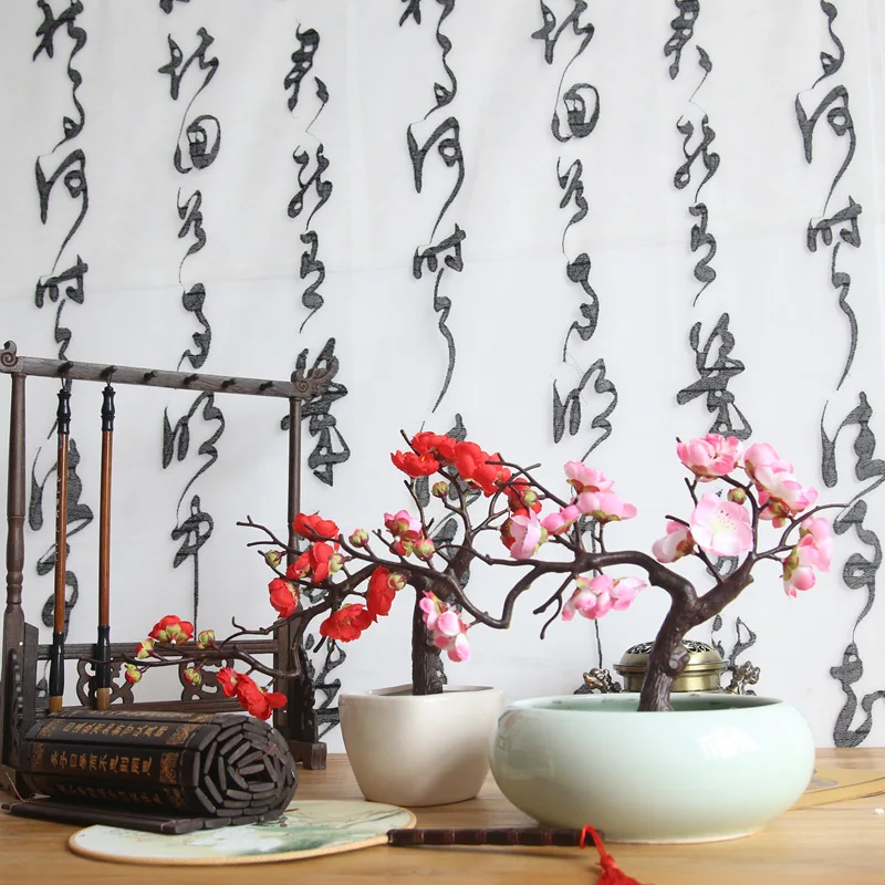 

Fashion Artificial Flower Plum Blossom Branch Chinese Style DIY New Year Home wedding Decoration Photography Props Fake Flower