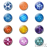 12pcs kaleidoscopes 25 mm 30mm 3d fridge magnets cartoon colorful world glass dome magnetic refrigerator stickers home decor